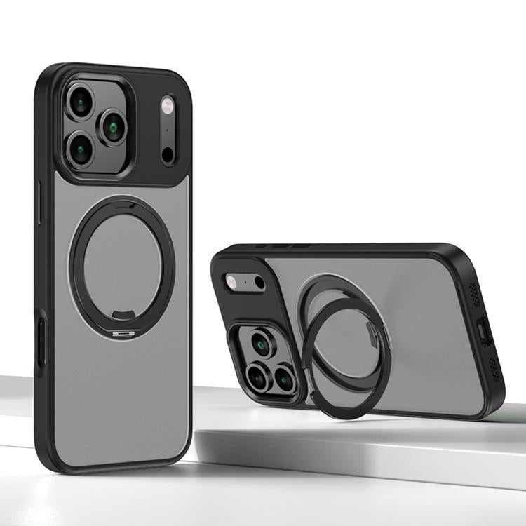 For iPhone 17 Pro Max Kalebol Rotating Magnetic Holder MagSafe Phone Case(Black) - iPhone 17 Pro Max Cases by Kalebol | Online Shopping UK | buy2fix