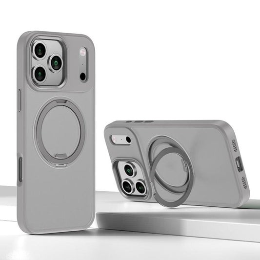 For iPhone 17 Pro Max Kalebol Rotating Magnetic Holder MagSafe Phone Case(Gray) - iPhone 17 Pro Max Cases by Kalebol | Online Shopping UK | buy2fix
