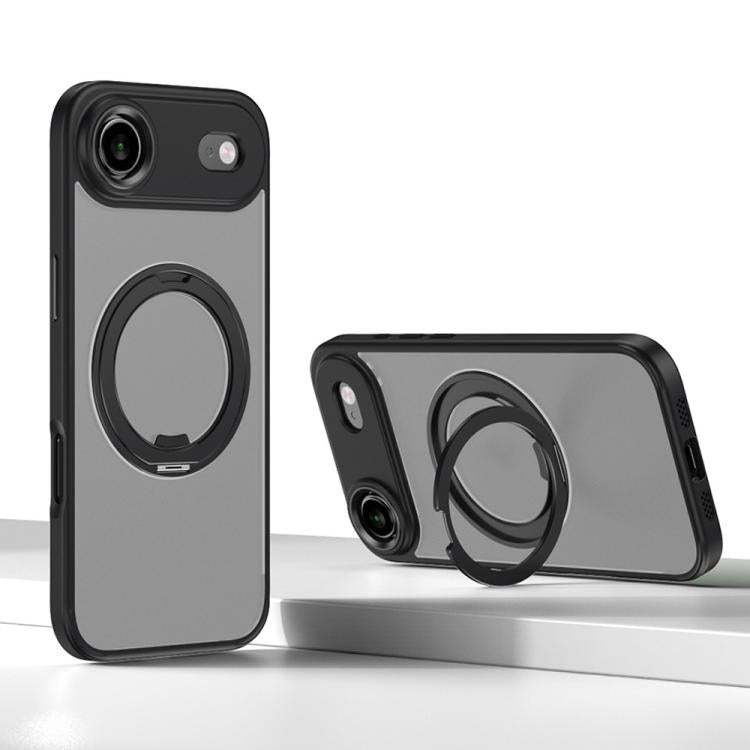 For iPhone 17 Air Kalebol Rotating Magnetic Holder MagSafe Phone Case(Black) - iPhone 17 Air Cases by Kalebol | Online Shopping UK | buy2fix