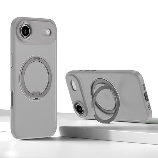For iPhone 17 Air Kalebol Rotating Magnetic Holder MagSafe Phone Case(Gray) - iPhone 17 Air Cases by Kalebol | Online Shopping UK | buy2fix