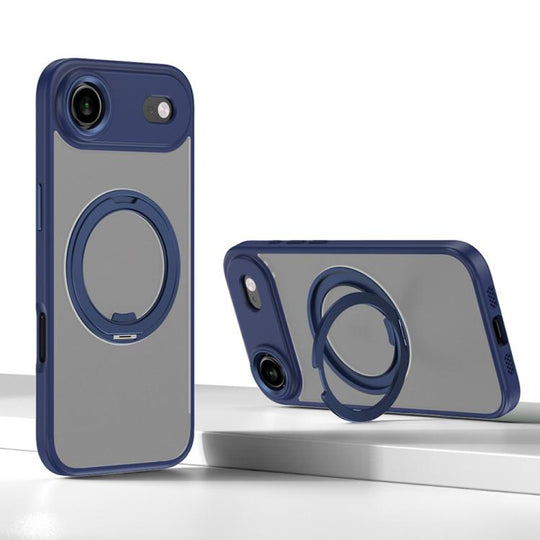 For iPhone Air Kalebol Rotating Magnetic Holder MagSafe Phone Case(Blue)