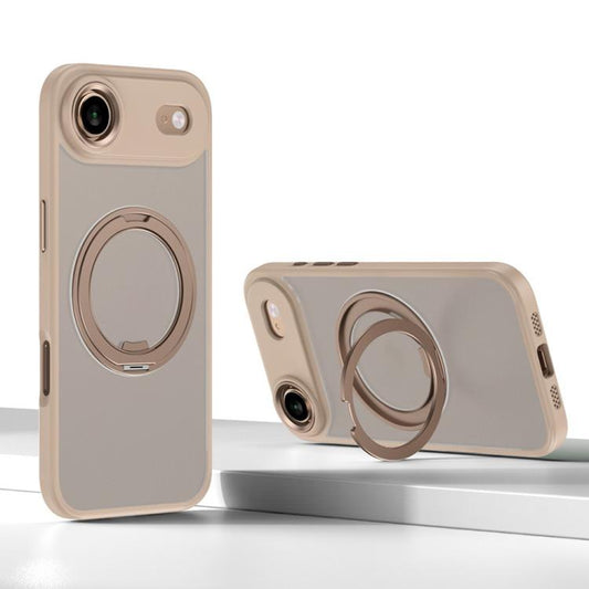 For iPhone 17 Air Kalebol Rotating Magnetic Holder MagSafe Phone Case(Desert Gold) - iPhone 17 Air Cases by Kalebol | Online Shopping UK | buy2fix