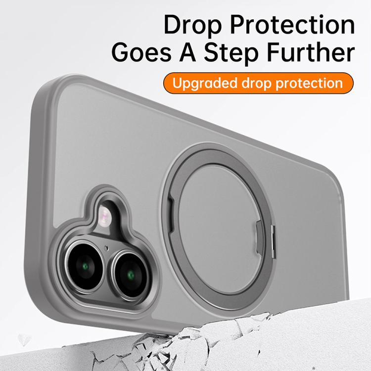 For iPhone 16 Plus Kalebol Rotating Magnetic Holder MagSafe Phone Case(Black) - iPhone 16 Plus Cases by Kalebol | Online Shopping UK | buy2fix