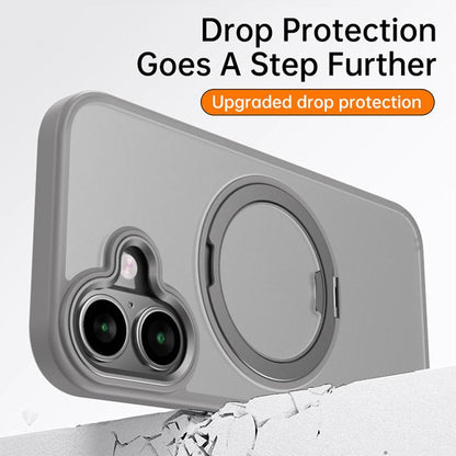 For iPhone 16 Plus Kalebol Rotating Magnetic Holder MagSafe Phone Case(Desert Gold) - iPhone 16 Plus Cases by Kalebol | Online Shopping UK | buy2fix