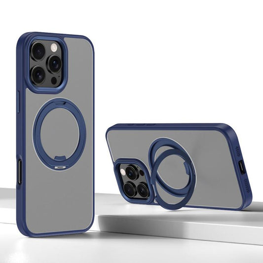 For iPhone 16 Pro Max Kalebol Rotating Magnetic Holder MagSafe Phone Case(Blue) - iPhone 16 Pro Max Cases by Kalebol | Online Shopping UK | buy2fix