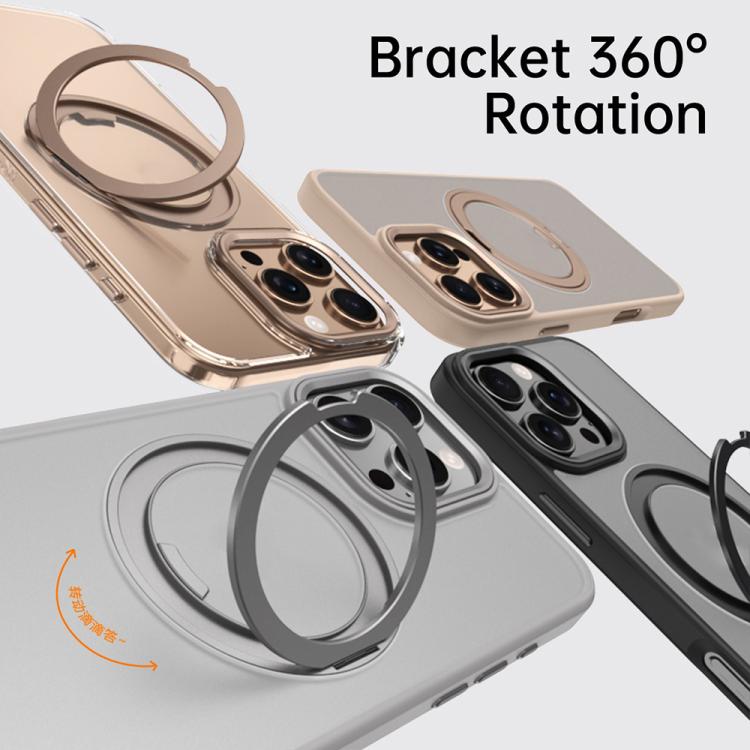 For iPhone 16 Pro Max Kalebol Rotating Magnetic Holder MagSafe Phone Case(Desert Gold) - iPhone 16 Pro Max Cases by Kalebol | Online Shopping UK | buy2fix