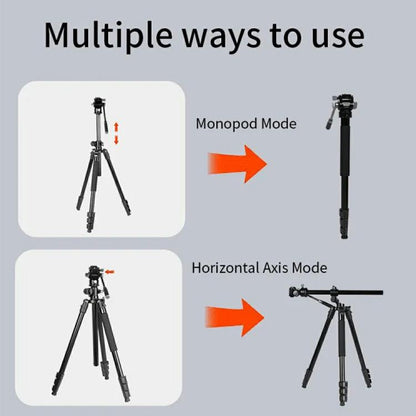 JMARY KS355+HG60 360 Degree Panoramic Ball Head DSLR Camera 2-in-1 Monopod Tripod - Tripods by Jmary | Online Shopping UK | buy2fix