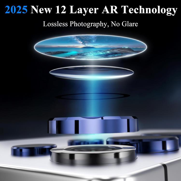 For iPhone Air Kalebol No Flicker Ultra-Thin Individual Camera Lens Tempered Glass Film(Titanium Gray) - iPhone Air Tempered Glass by Kalebol | Online Shopping UK | buy2fix