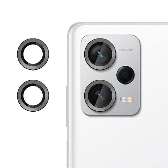 For Redmi Note 12 Pro+ Kalebol No Flicker Ultra-Thin Individual Camera Lens Tempered Glass Film(Black)