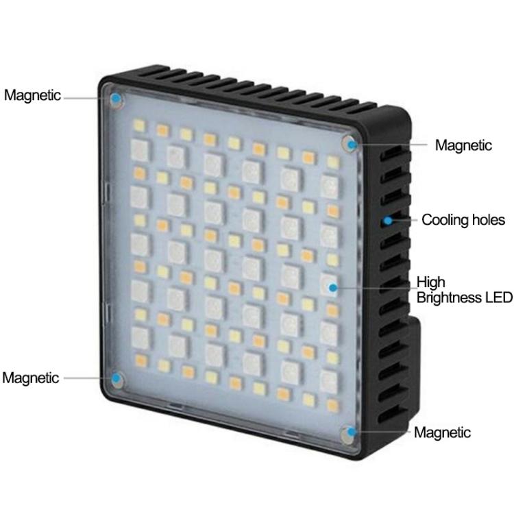 VLOGLITE K10RGB Ultra Thin Pocket Size RGB LED Camera Light Photography Videography Selfie Light -  by VLOGLITE | Online Shopping UK | buy2fix