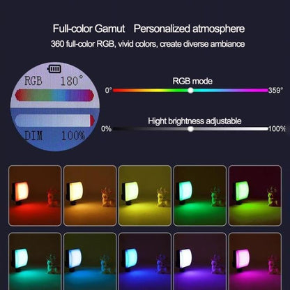 VLOGLITE K10RGB Ultra Thin Pocket Size RGB LED Camera Light Photography Videography Selfie Light -  by VLOGLITE | Online Shopping UK | buy2fix