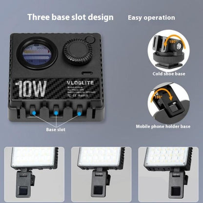 VLOGLITE K10RGB Ultra Thin Pocket Size RGB LED Camera Light Photography Videography Selfie Light -  by VLOGLITE | Online Shopping UK | buy2fix