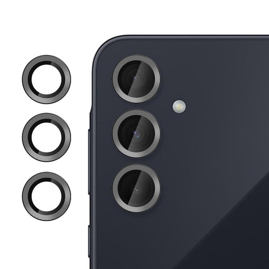 For Samsung Galaxy A55 5G Kalebol No Flicker Ultra-Thin Individual Camera Lens Tempered Glass Film(Black)