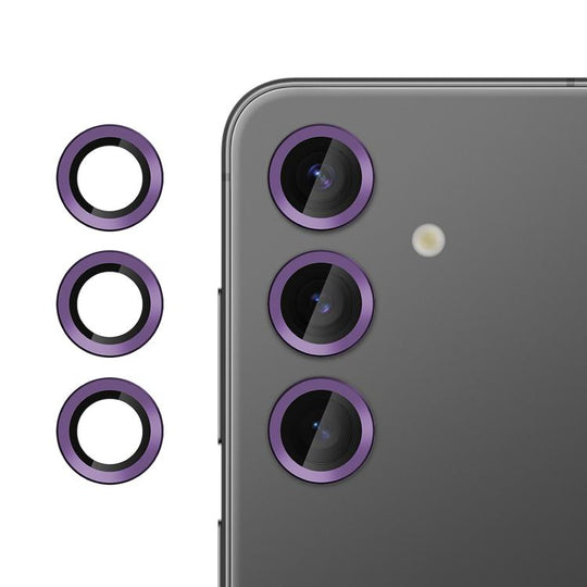 For Samsung Galaxy S23 FE 5G Kalebol No Flicker Ultra-Thin Individual Camera Lens Tempered Glass Film(Purple)