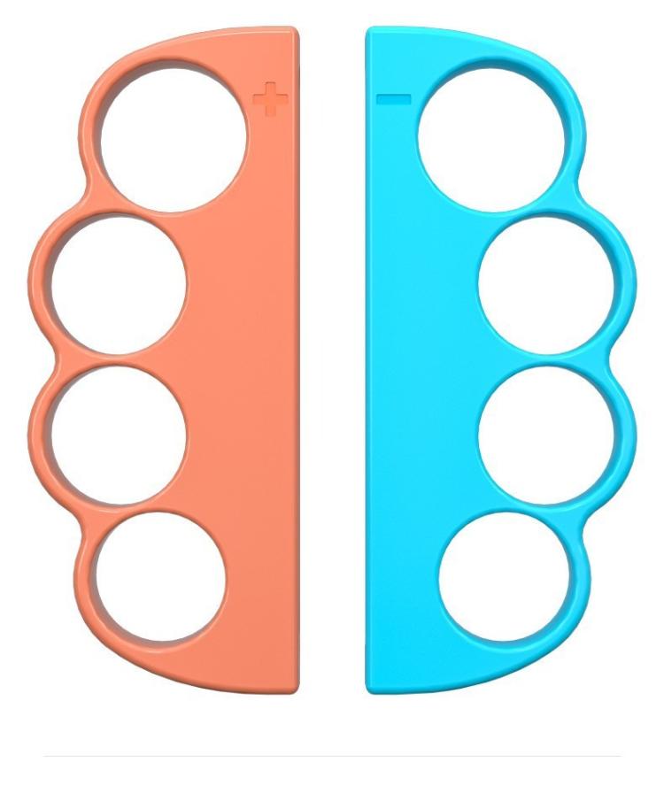 For Nintendo Switch 2 Left And Right Handle Boxing Game Grip Set(Orange Blue) - Gamepads by buy2fix | Online Shopping UK | buy2fix
