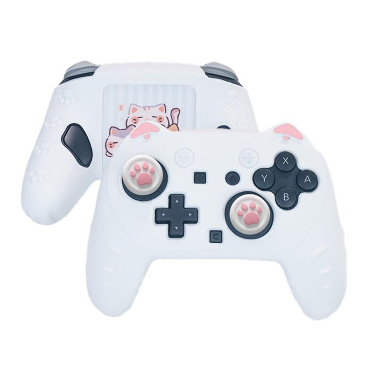 For Nintendo Switch 2 Pro Game Controller Silicone Protective Cover(White) - Cases by buy2fix | Online Shopping UK | buy2fix