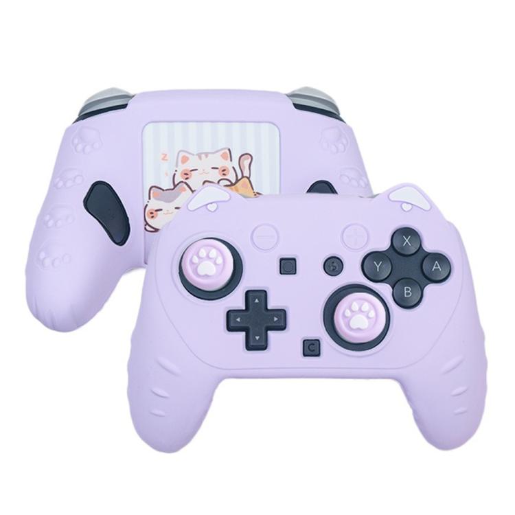 For Nintendo Switch 2 Pro Game Controller Silicone Protective Cover(Purple) - Cases by buy2fix | Online Shopping UK | buy2fix