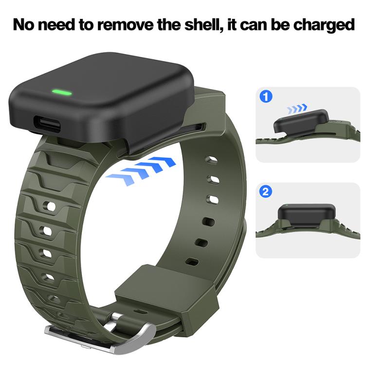 For WHOOP 4.0  Integrated TPU Watch Band(Army Green) - Watch Bands by buy2fix | Online Shopping UK | buy2fix