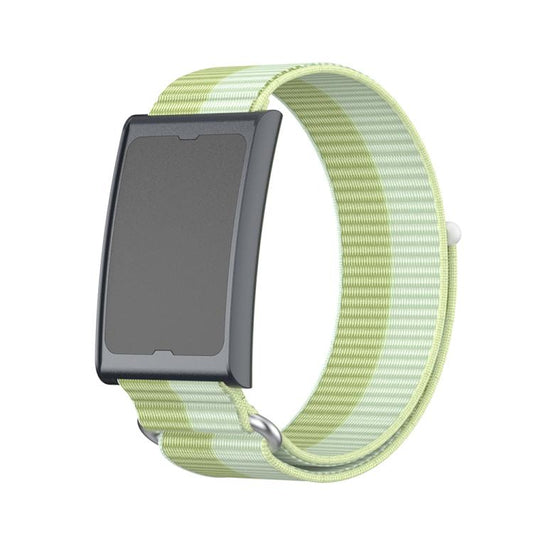 For Amazfit Helio Strap Metal Ring Two Sections Nylon Hook and Loop Fastener Watch Band(Mint Green) - Watch Bands by buy2fix | Online Shopping UK | buy2fix