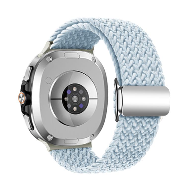 For Samsung Galaxy Watch8 / Watch8 Classic Magnetic Buckle Braided Nylon Watch Band(Misty Blue) - Watch Bands by buy2fix | Online Shopping UK | buy2fix