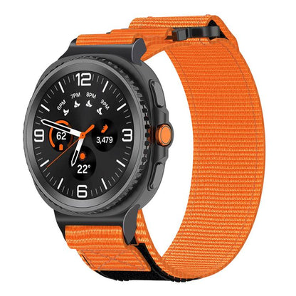 For Samsung Galaxy Watch8 / Watch8 Classic Two Sections Nylon Hook And Loop Fastener Watch Band(Orange) - Watch Bands by buy2fix | Online Shopping UK | buy2fix