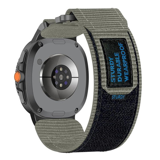 For Samsung Galaxy Watch8 / Watch8 Classic Two Sections Nylon Hook And Loop Fastener Watch Band(Gray) - Watch Bands by buy2fix | Online Shopping UK | buy2fix