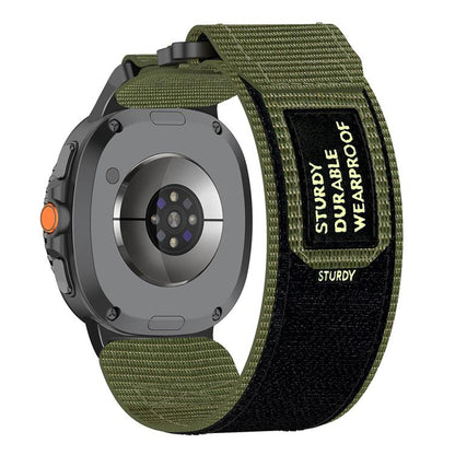 For Samsung Galaxy Watch8 / Watch8 Classic Two Sections Nylon Hook And Loop Fastener Watch Band(Green) - Watch Bands by buy2fix | Online Shopping UK | buy2fix