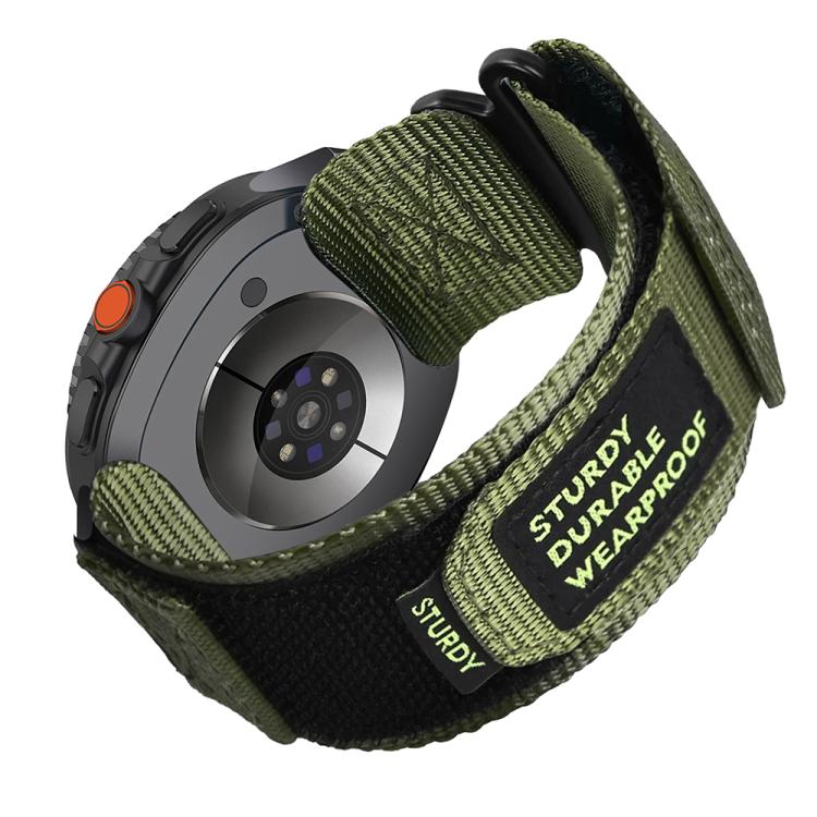 For Samsung Galaxy Watch8 / Watch8 Classic Two Sections Nylon Hook And Loop Fastener Watch Band(Green) - Watch Bands by buy2fix | Online Shopping UK | buy2fix