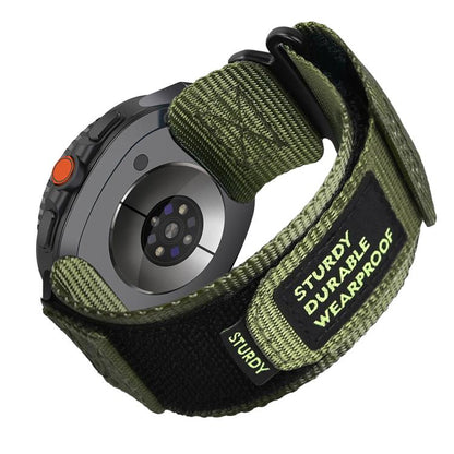 For Samsung Galaxy Watch8 / Watch8 Classic Two Sections Nylon Hook And Loop Fastener Watch Band(Green) - Watch Bands by buy2fix | Online Shopping UK | buy2fix