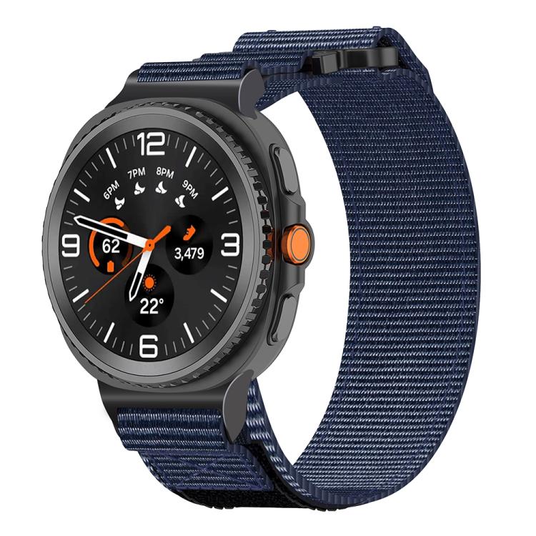 For Samsung Galaxy Watch8 / Watch8 Classic Two Sections Nylon Hook And Loop Fastener Watch Band(Blue) - Watch Bands by buy2fix | Online Shopping UK | buy2fix