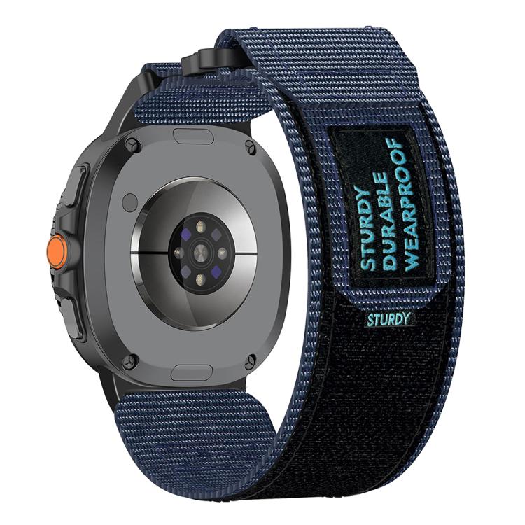 For Samsung Galaxy Watch8 / Watch8 Classic Two Sections Nylon Hook And Loop Fastener Watch Band(Blue) - Watch Bands by buy2fix | Online Shopping UK | buy2fix