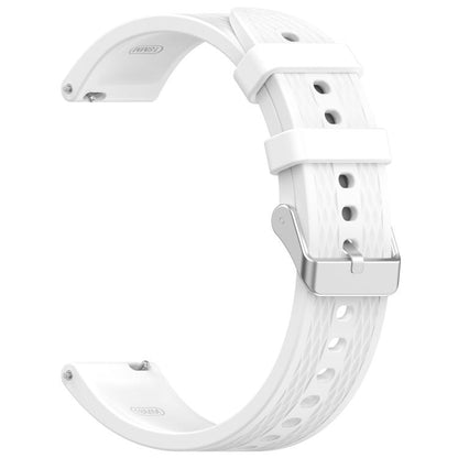 For OnePlus Watch 3 43mm Rhombic Texture Groove Silicone Watch Band(White) - Watch Bands by buy2fix | Online Shopping UK | buy2fix