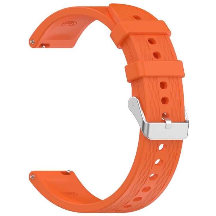 For OnePlus Watch 3 43mm Rhombic Texture Groove Silicone Watch Band(Orange) - Watch Bands by buy2fix | Online Shopping UK | buy2fix