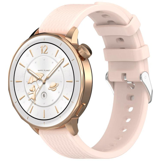 For OnePlus Watch 3 43mm Rhombic Texture Groove Silicone Watch Band(Light Pink) - Watch Bands by buy2fix | Online Shopping UK | buy2fix