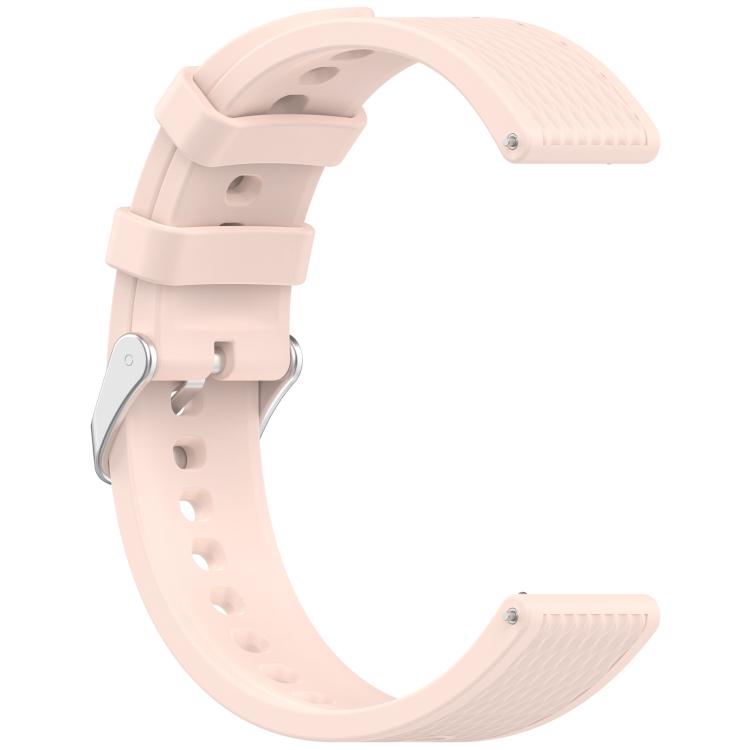 For OnePlus Watch 3 43mm Rhombic Texture Groove Silicone Watch Band(Light Pink) - Watch Bands by buy2fix | Online Shopping UK | buy2fix
