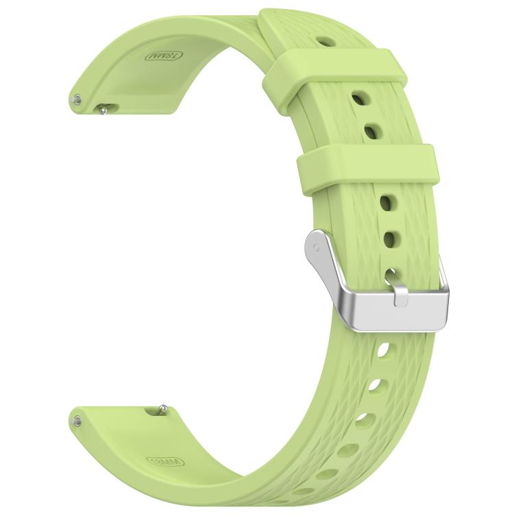For OnePlus Watch 3 43mm Rhombic Texture Groove Silicone Watch Band(Lime) - Watch Bands by buy2fix | Online Shopping UK | buy2fix