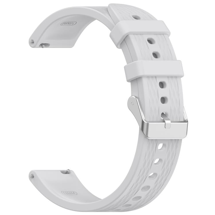 For OnePlus Watch 3 43mm Rhombic Texture Groove Silicone Watch Band(Gray) - Watch Bands by buy2fix | Online Shopping UK | buy2fix