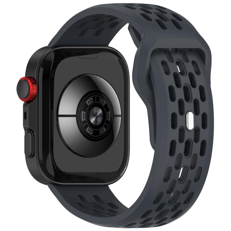 For Huawei Watch Fit4 / Fit4 Pro / Fit3 Mesh Silver Reverse Steel Buckle Silicone Watch Band(Gray) - Watch Bands by buy2fix | Online Shopping UK | buy2fix