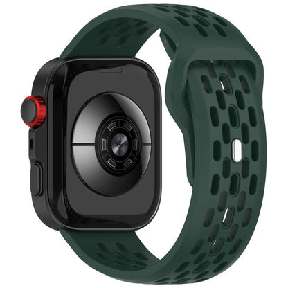 For Huawei Watch Fit4 / Fit4 Pro / Fit3 Mesh Silver Reverse Steel Buckle Silicone Watch Band(Dark Green) - Watch Bands by buy2fix | Online Shopping UK | buy2fix