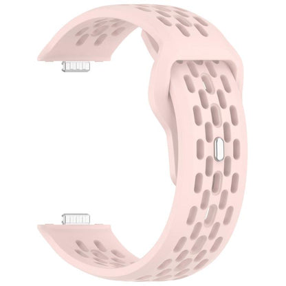 For Huawei Watch Fit4 / Fit4 Pro / Fit3 Mesh Silver Reverse Steel Buckle Silicone Watch Band(Light Pink) - Watch Bands by buy2fix | Online Shopping UK | buy2fix