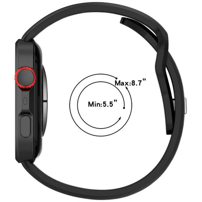 For Huawei Watch Fit4 / Fit4 Pro / Fit3 Mesh Silver Reverse Steel Buckle Silicone Watch Band(Black) - Watch Bands by buy2fix | Online Shopping UK | buy2fix