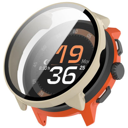 For Suunto Run Tempered Film Integrated PC Watch Protective Cover(Ivory White) -  by buy2fix | Online Shopping UK | buy2fix