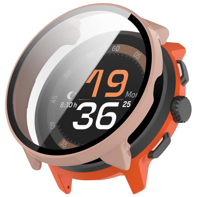 For Suunto Run Tempered Film Integrated PC Watch Protective Cover(Pink) -  by buy2fix | Online Shopping UK | buy2fix