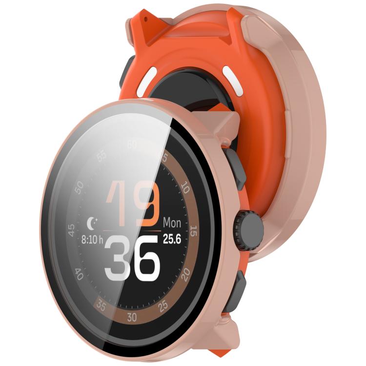 For Suunto Run Tempered Film Integrated PC Watch Protective Cover(Pink) -  by buy2fix | Online Shopping UK | buy2fix