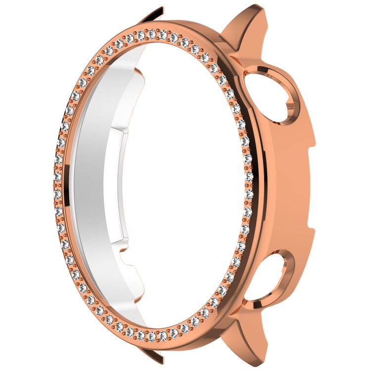 For OnePlus Watch 3 43mm Single Row Diamond Half Coverage Hollow PC Watch Protective Cover(Rose Gold) - Watch Case by buy2fix | Online Shopping UK | buy2fix