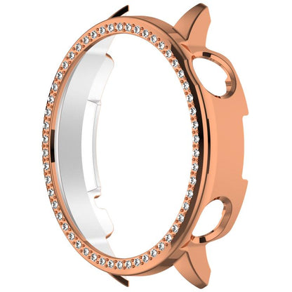 For OnePlus Watch 3 43mm Single Row Diamond Half Coverage Hollow PC Watch Protective Cover(Rose Gold) - Watch Case by buy2fix | Online Shopping UK | buy2fix