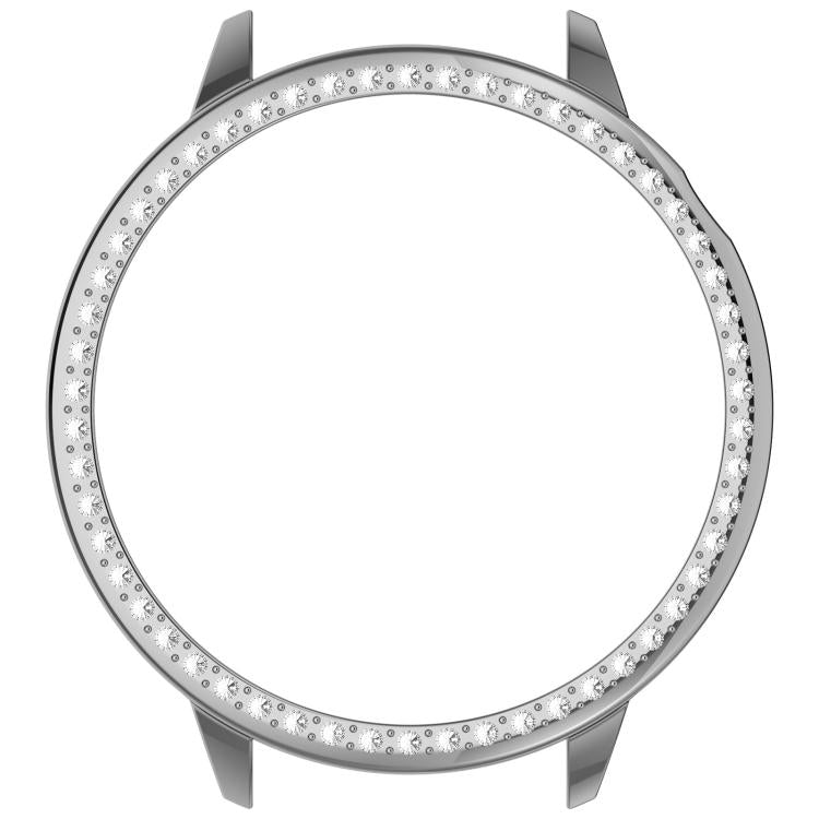 For OnePlus Watch 3 43mm Single Row Diamond Half Coverage Hollow PC Watch Protective Cover(Silver) - Watch Case by buy2fix | Online Shopping UK | buy2fix