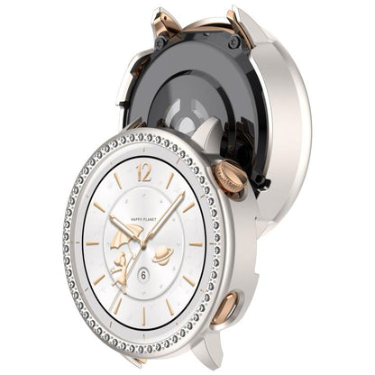 For OnePlus Watch 3 43mm Single Row Diamond Half Coverage Hollow PC Watch Protective Cover(Glossy Starlight Color) - Watch Case by buy2fix | Online Shopping UK | buy2fix