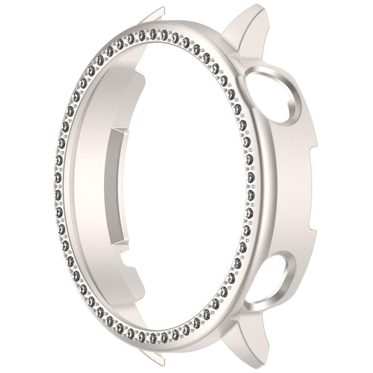 For OnePlus Watch 3 43mm Single Row Diamond Half Coverage Hollow PC Watch Protective Cover(Glossy Starlight Color) - Watch Case by buy2fix | Online Shopping UK | buy2fix