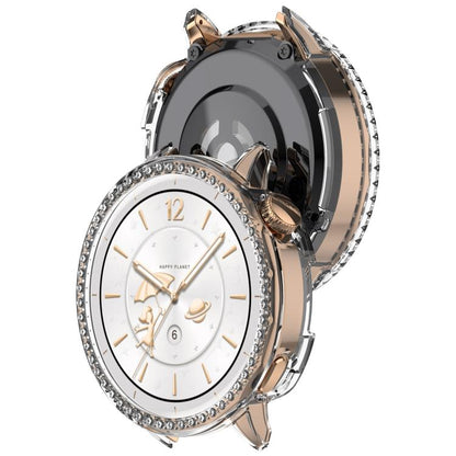 For OnePlus Watch 3 43mm Single Row Diamond Half Coverage Hollow PC Watch Protective Cover(Transparency) - Watch Case by buy2fix | Online Shopping UK | buy2fix